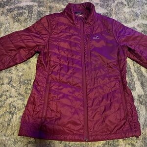 LL Bean Women’s PrimaLoft Packaway Jacket Raspberry Medium